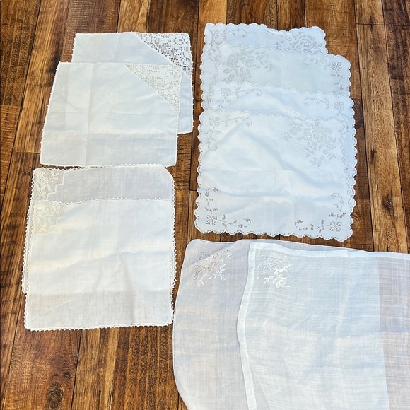 Vintage Lot Linen Cotton Napkins 10 - Picture 2 of 6